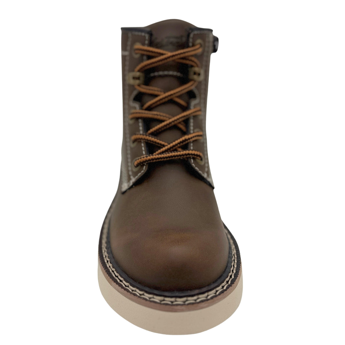 AdTec Oregon Kids' Farm Boot with Side Zipper Brown - front view