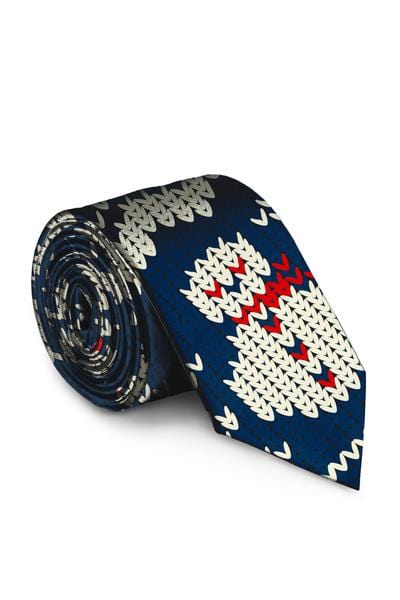 The Eggnog Aficionado | Navy Blue Snowman Tie - Shinesty
