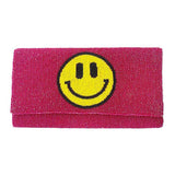 Beaded Smile Clutch Crossbody Bag - Madeline Love - Flyclothing LLC