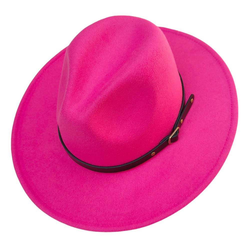 Belt Band Pointed Fedora Hat - Madeline Love - Flyclothing LLC