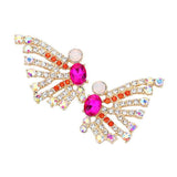 Bubble Stone Cluster Butterfly Evening Earrings - Madeline Love - Flyclothing LLC