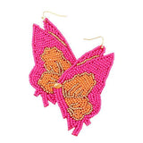 Butterfly Wing Seed Beads Dangle Earrings - Madeline Love - Flyclothing LLC