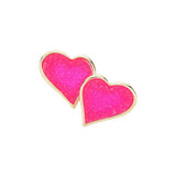 Druzy Heart Stud Earrings - Madeline Love - Flyclothing LLC