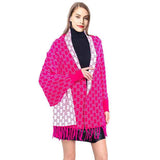 Fashionable Luxury Patterned Poncho - Madeline Love - Flyclothing LLC