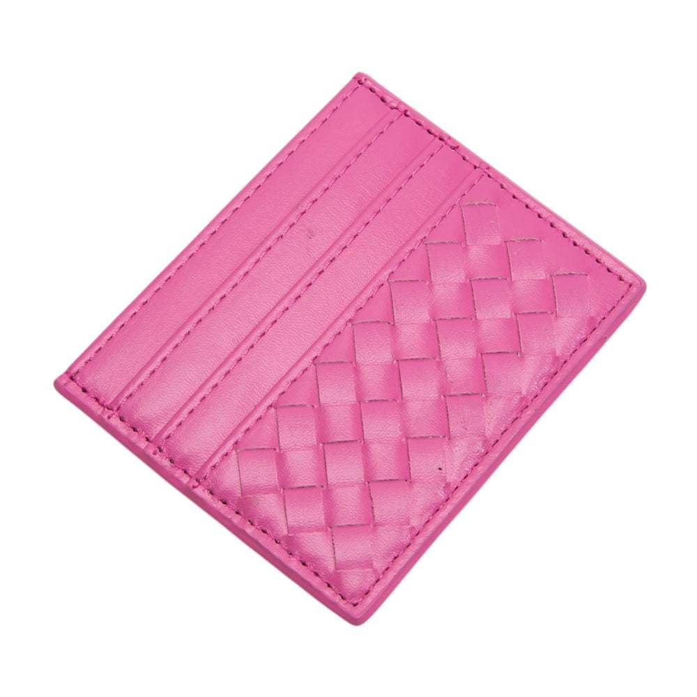 Faux Leather Basket Weave Card Holder Wallet - Madeline Love - Flyclothing LLC