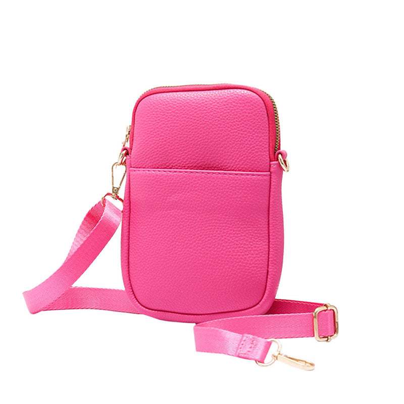 Faux Leather Rectangle Crossbody Bag - Madeline Love - Flyclothing LLC