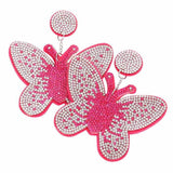 Felt Back Bling Butterfly Dangle Earrings - Madeline Love - Flyclothing LLC