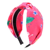 Flamingo Tropical Leaf Printed Burnout Knot Headband - Madeline Love - Flyclothing LLC