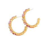 Flower Cluster Hoop Earrings - Madeline Love - Flyclothing LLC