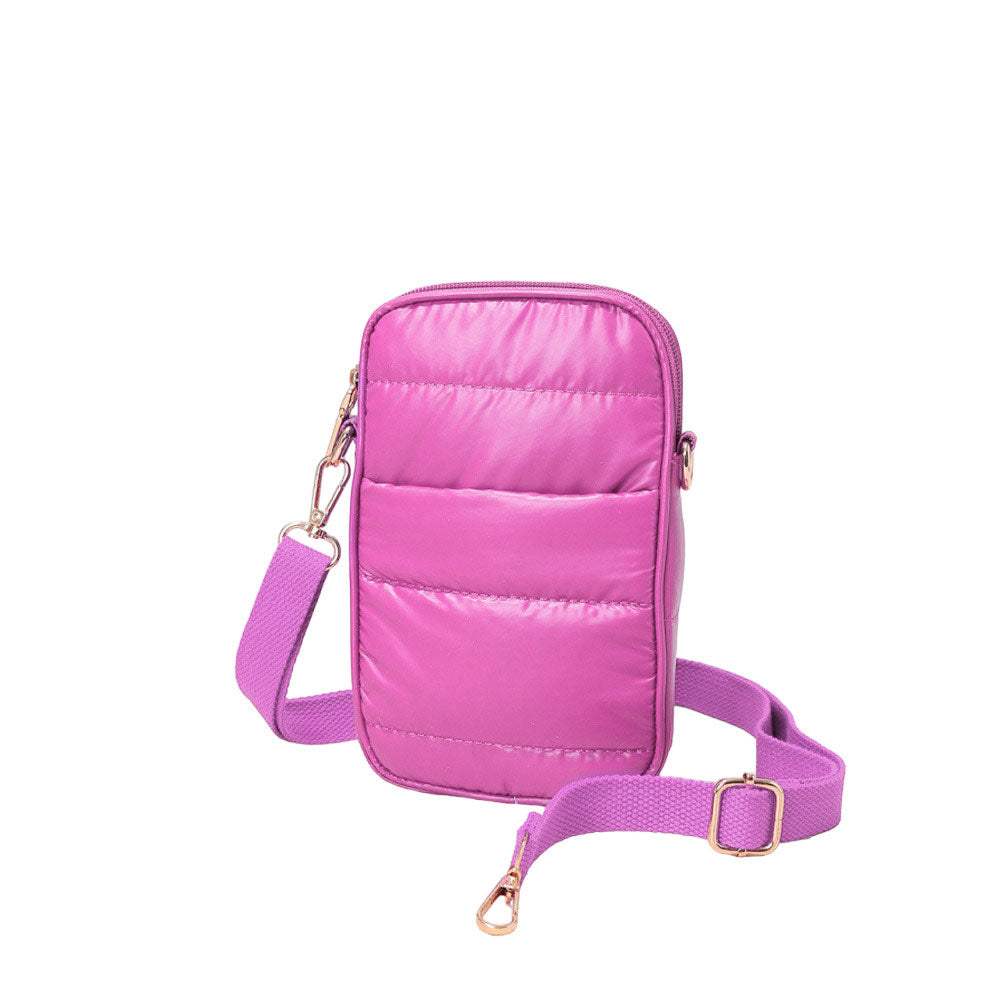 Glossy Puffer Rectangle Crossbody Bag - Madeline Love - Flyclothing LLC