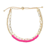 Heishi Beaded Pull Tie Cinch Bracelet - Madeline Love - Flyclothing LLC