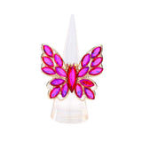 Marquise Stone Cluster Butterfly Stretch Ring - Madeline Love - Flyclothing LLC