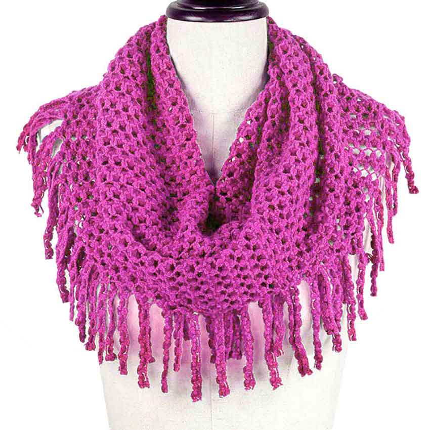 Mini Tube Fringe Scarf - Madeline Love - Flyclothing LLC