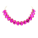 Oval Stone Evening Necklace - Madeline Love - Flyclothing LLC