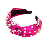 Pearl Embellished Burnout Knot Headband - Madeline Love - Flyclothing LLC