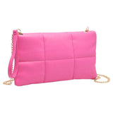 Quilted Solid Faux Leather Crossbody Bag - Madeline Love - Flyclothing LLC