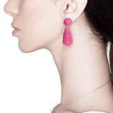 Rhinestone Teardrop Dangle Evening Earrings - Madeline Love - Flyclothing LLC