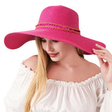 Sequin Band Pointed Straw Sun Hat - Madeline Love - Flyclothing LLC