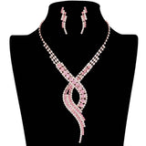 Swirl Rhinestone Pave Necklace - Madeline Love - Flyclothing LLC