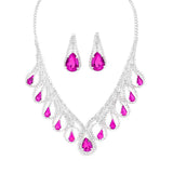 Teardrop Crystal Rhinestone Collar Necklace - Madeline Love - Flyclothing LLC