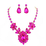 Teardrop Stone Cluster Evening Necklace - Madeline Love - Flyclothing LLC