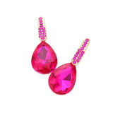 Teardrop Stone Evening Earrings - Madeline Love - Flyclothing LLC
