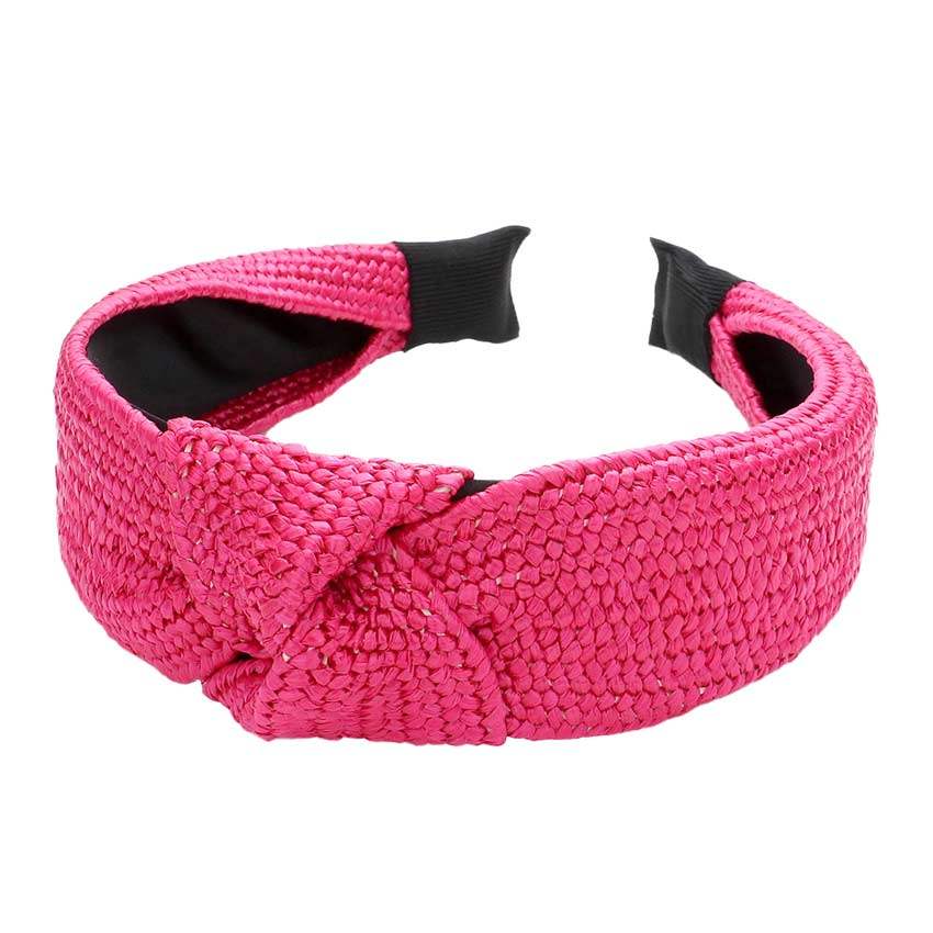 Trendy Straw Knot Burnout Headband - Madeline Love - Flyclothing LLC