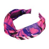 Tropical Leaf Patterned Twisted Headband - Madeline Love - Flyclothing LLC