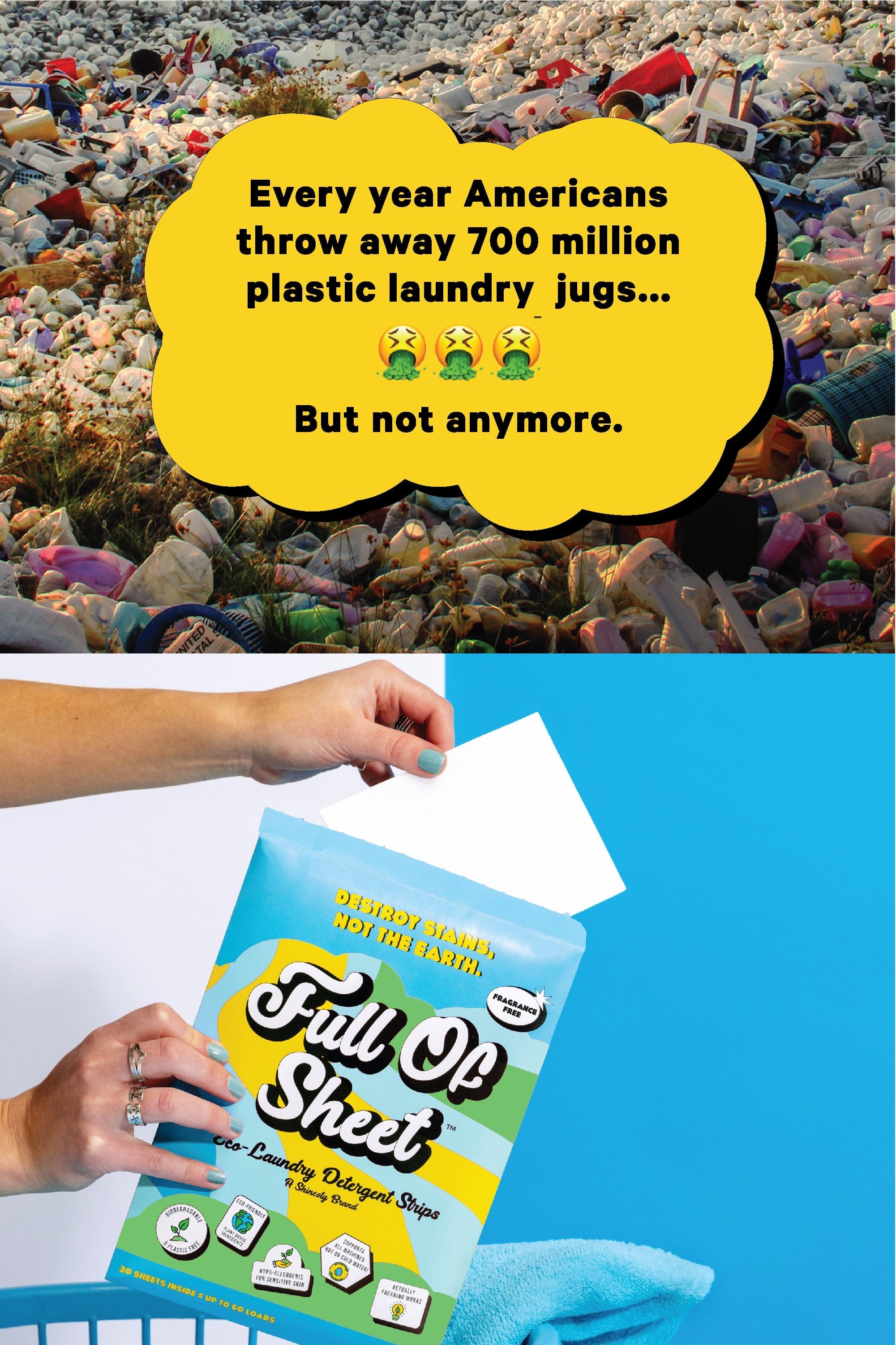 The Full of Sheet | Unscented Full of Sheet™ Eco-Laundry Detergent Strips - Shinesty