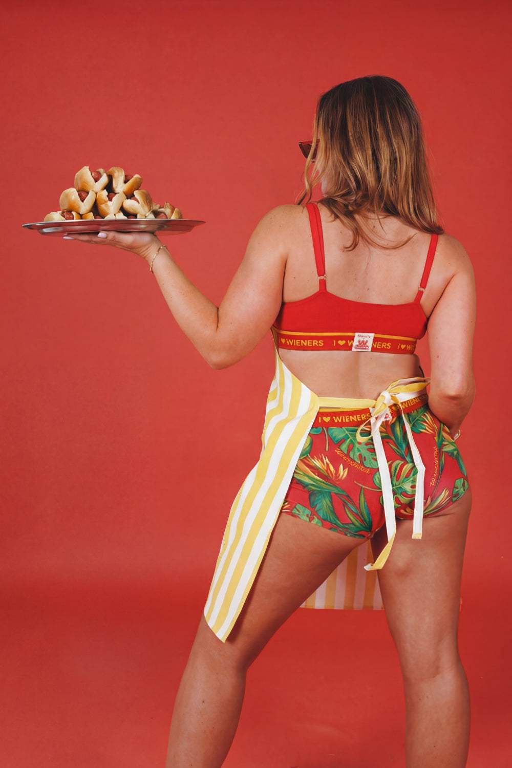 The Wiener In Paradise | Shinesty X Wienerschnitzel Tropical Boyshort Underwear with Waistband - Shinesty - Flyclothing LLC