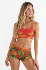The Wiener In Paradise | Shinesty X Wienerschnitzel Tropical Boyshort Underwear with Waistband - Shinesty - Flyclothing LLC