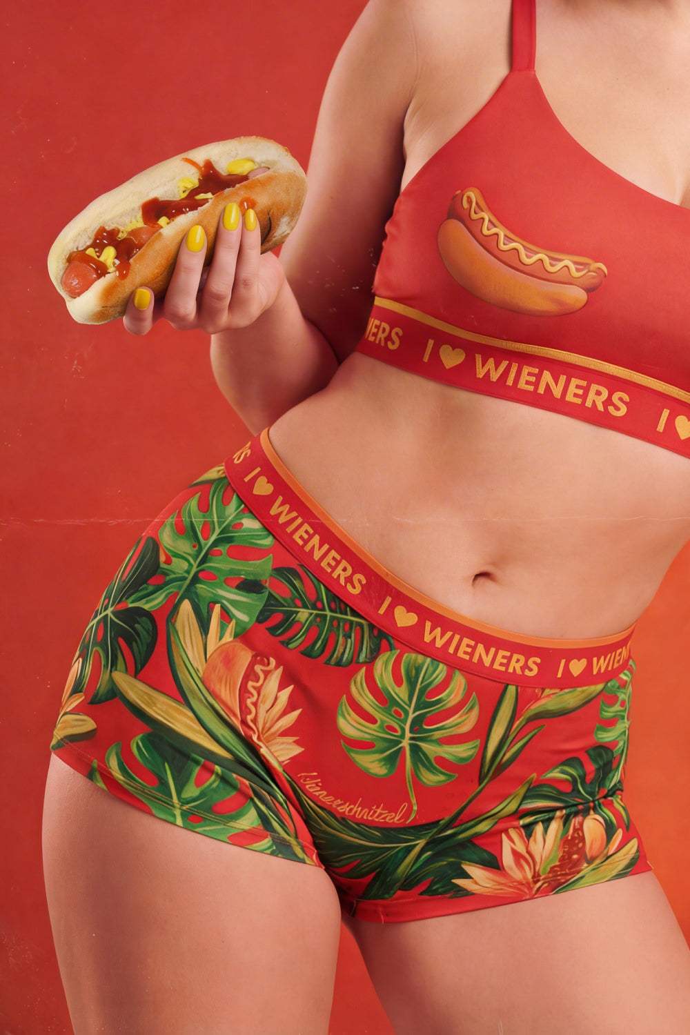 The Red Hot Dog | Shinesty x Wienerschnitzel Bralette - Shinesty - Flyclothing LLC