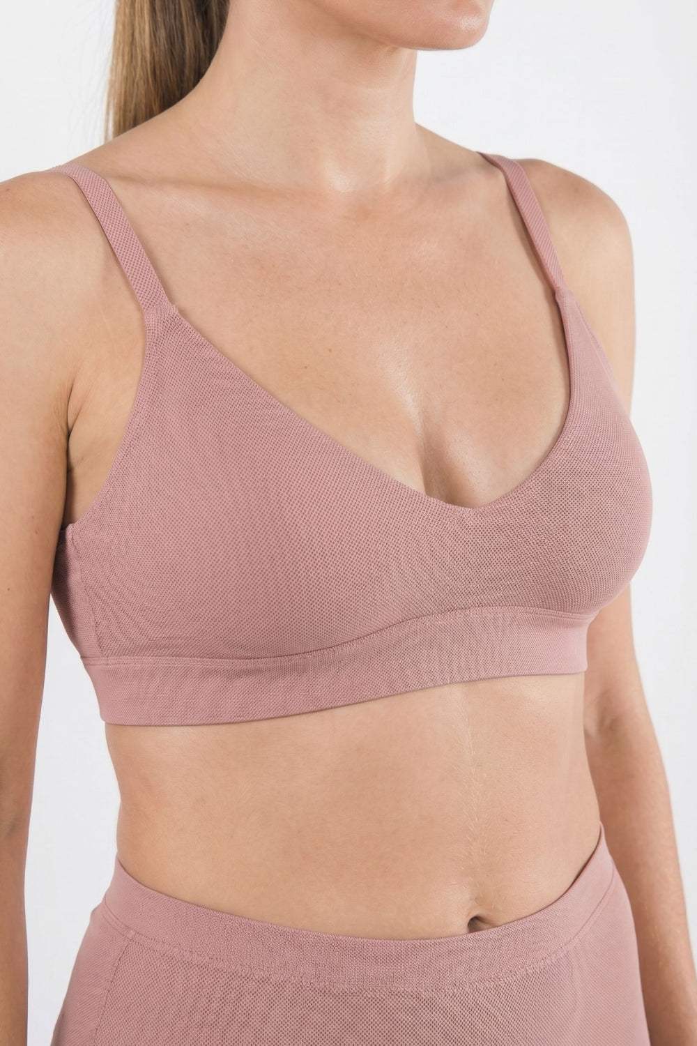 The Bell Pep | Red Chambray Boob Hammock™ Plunge Bralette - Shinesty - Flyclothing LLC