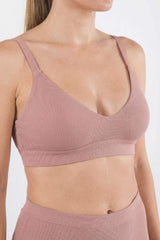 The Bell Pep | Red Chambray Boob Hammock™ Plunge Bralette - Shinesty - Flyclothing LLC