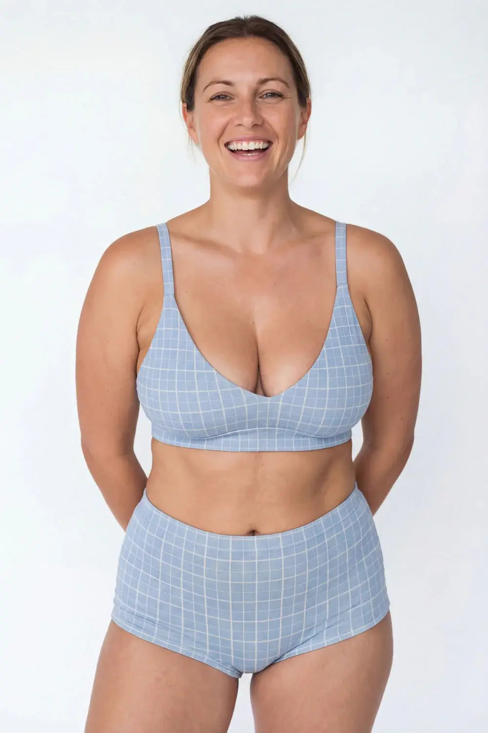 The Spick & Span | Window Pane Plaid Boob Hammock™ Plunge Bralette - Shinesty - Flyclothing LLC