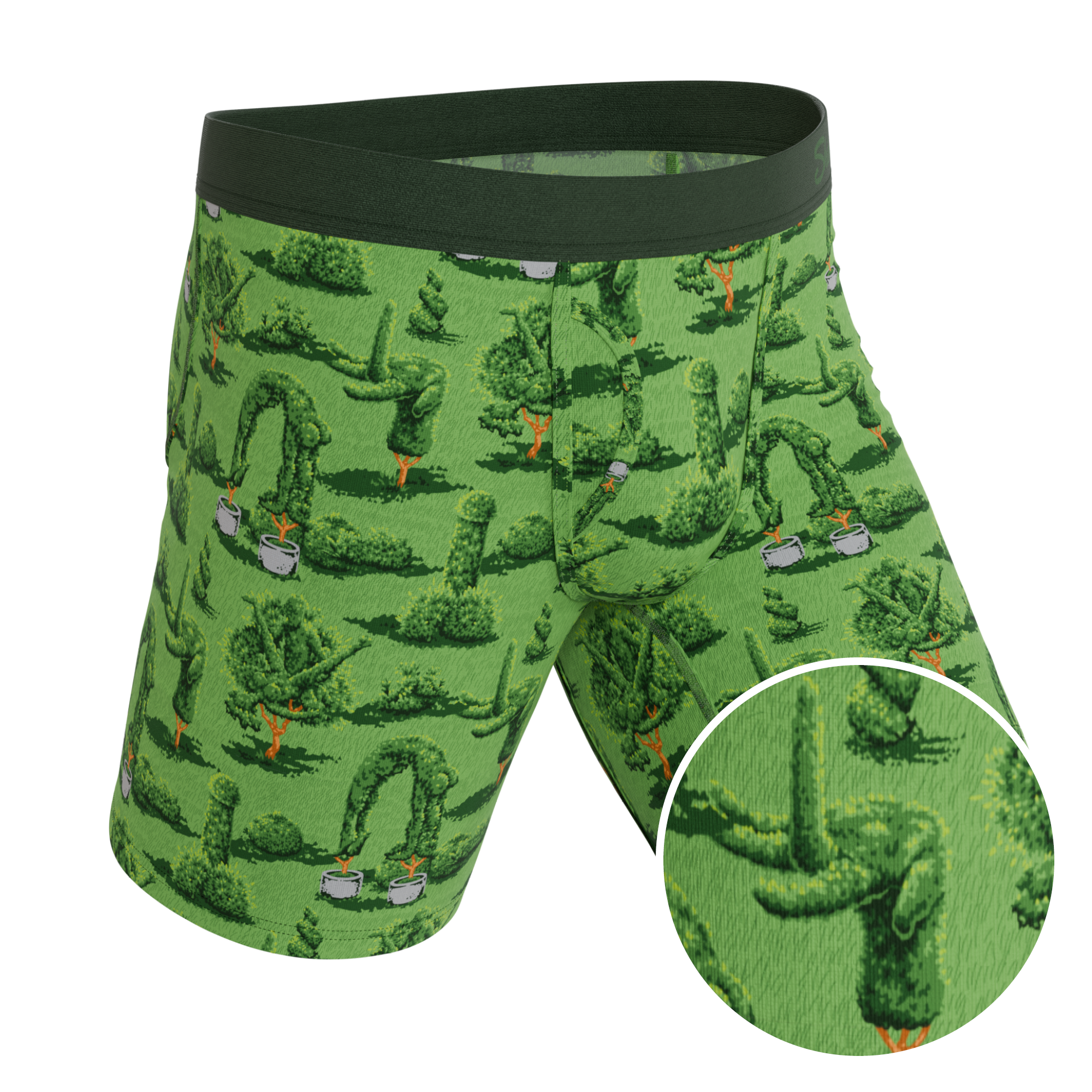 The Full Bush Bush Club | Naughty Landscaping Long Leg Ball Hammock® Pouch Underwear With Fly