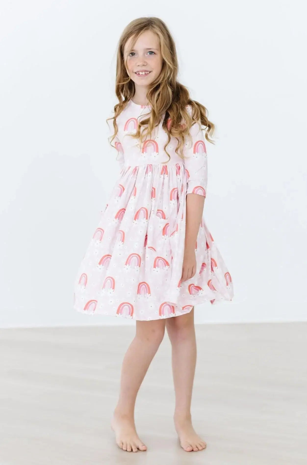 SALE Fun & Flowers 3/4 Sleeve Pocket Twirl Dress - Mila & Rose ® - Flyclothing LLC
