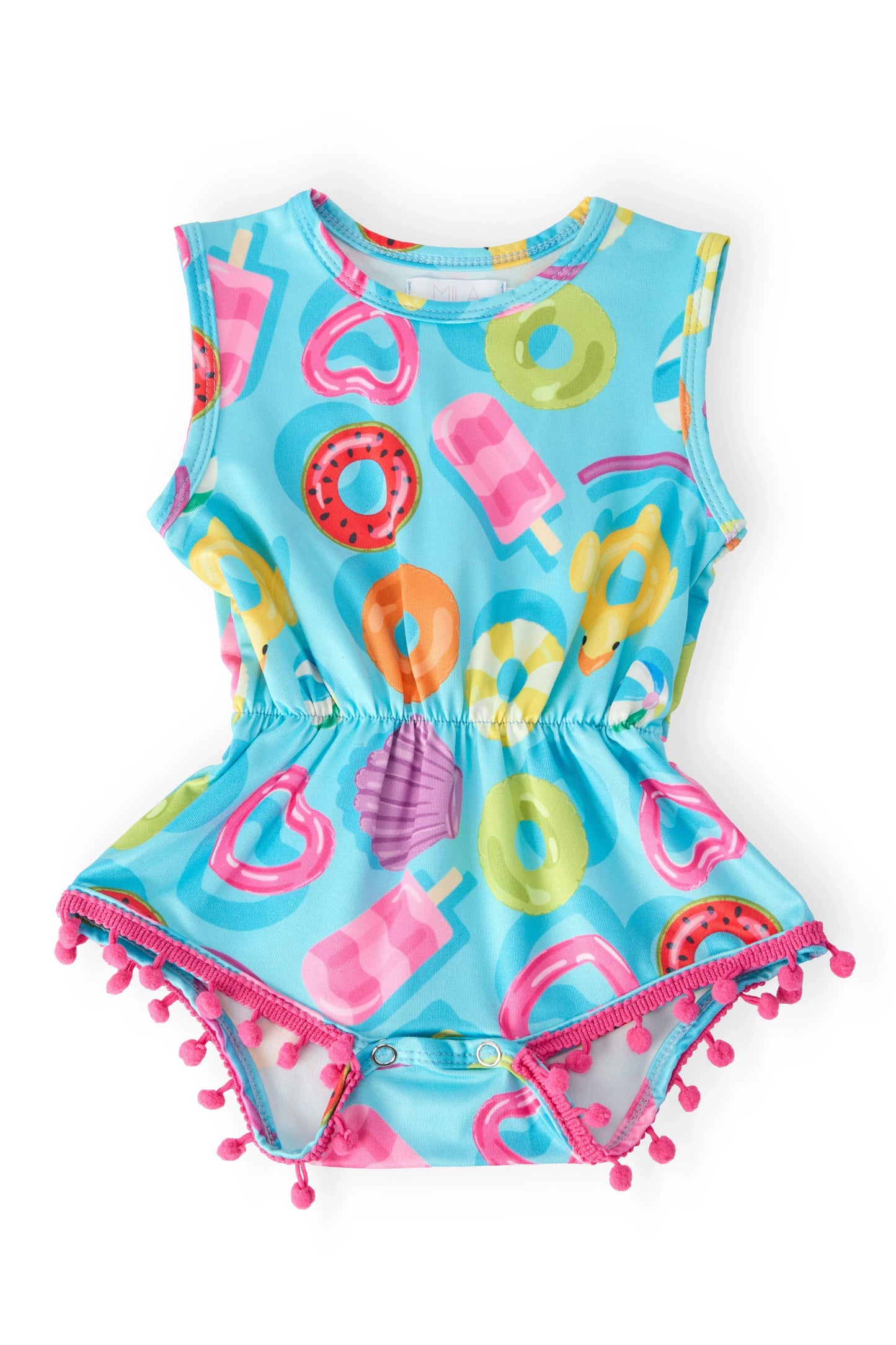 Fun Floaties Pom Pom Romper - Mila & Rose ® - Flyclothing LLC