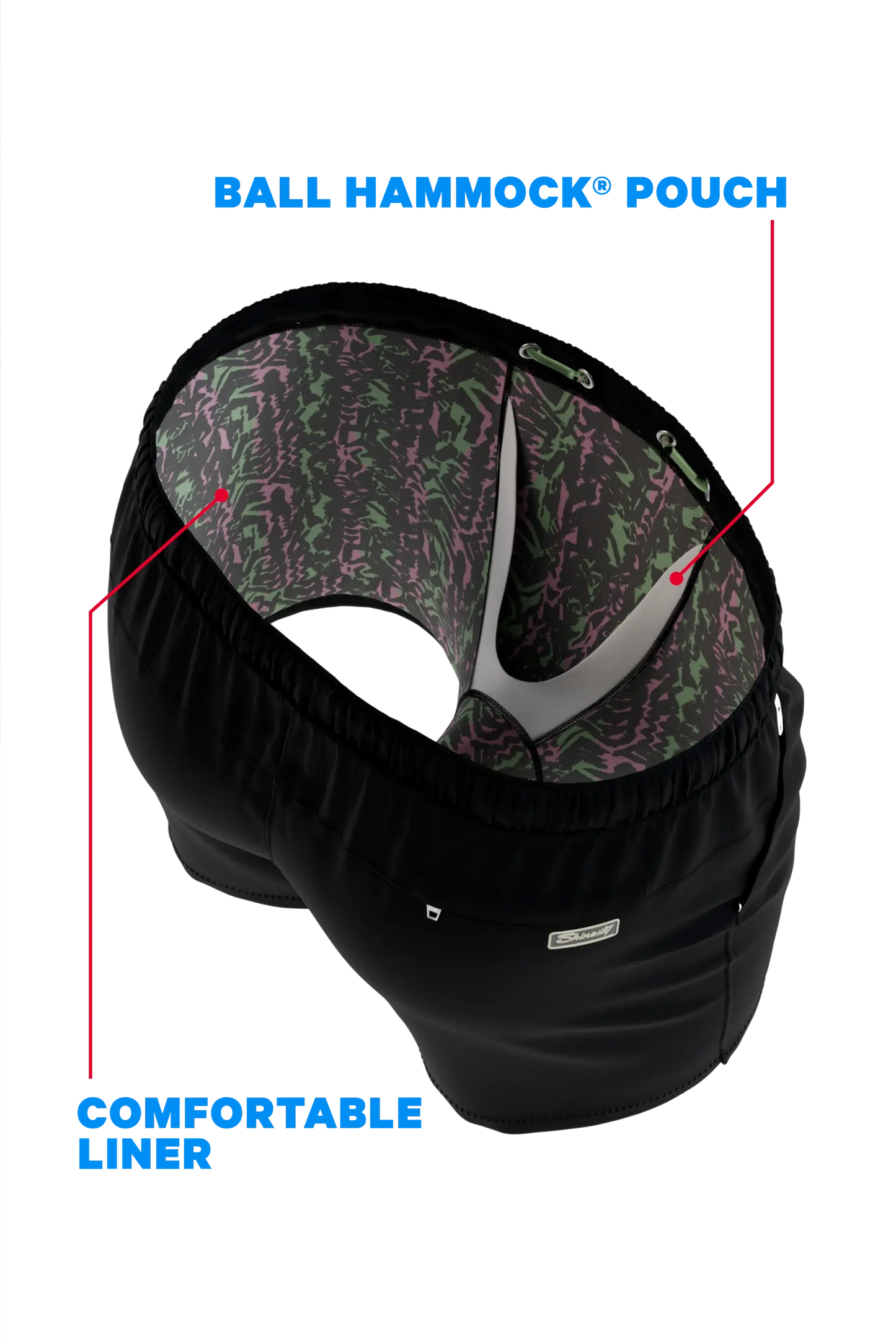 The Funky Fresh | Black and Neon Tribal Ball Hammock® Pouch 5" Swim Trunks - Shinesty - Flyclothing LLC