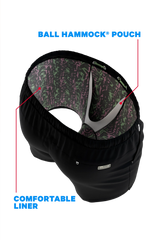 The Funky Fresh | Black and Neon Tribal Ball Hammock® Pouch 8" Swim Trunks - Shinesty - Flyclothing LLC