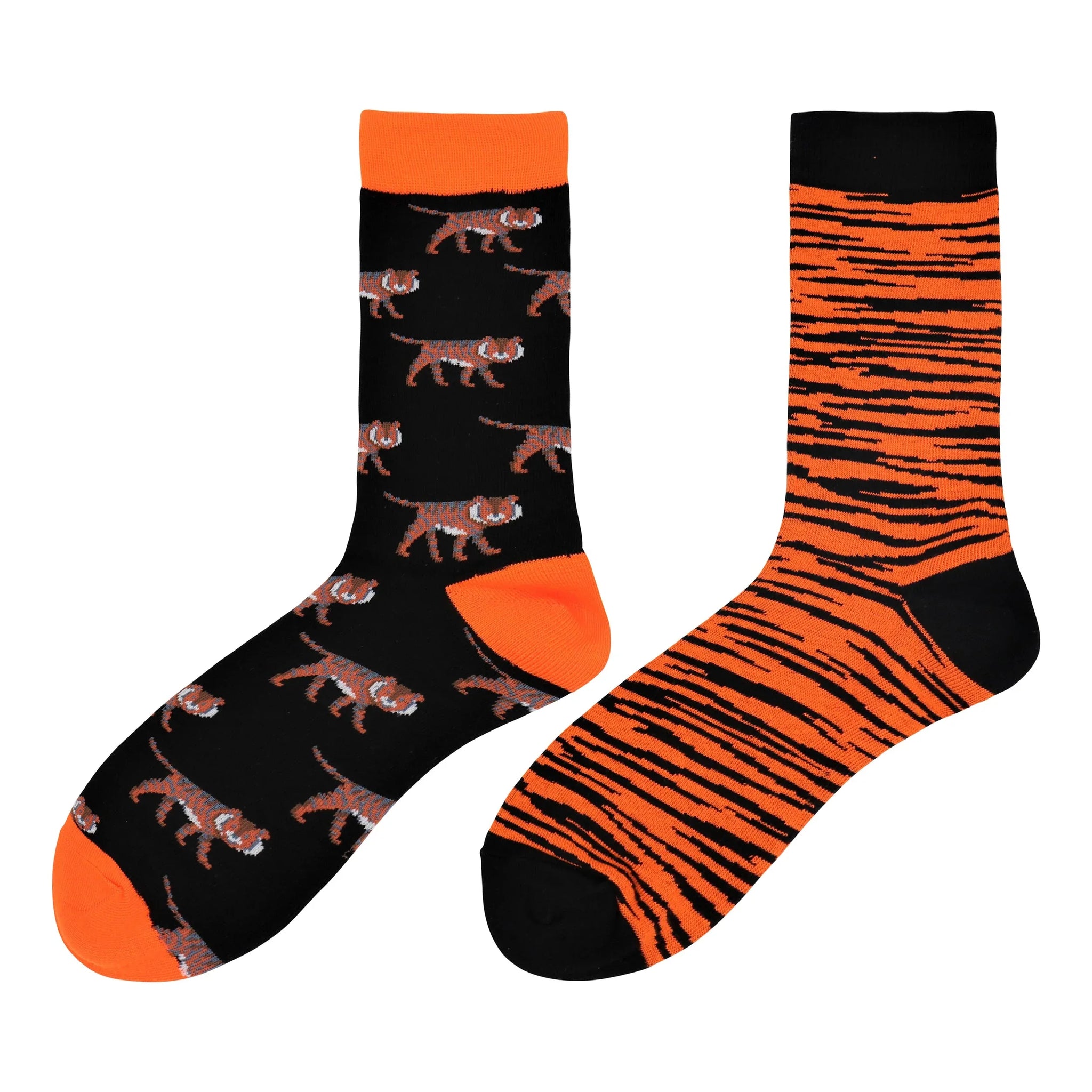 Tiger Mismatch Socks - Comfy Cotton for Men & Women - Real Sic - Flyclothing LLC
