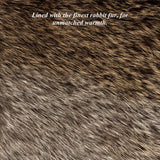 Marco (brown) - Italian lambskin leather gloves with brown rabbit fur lining