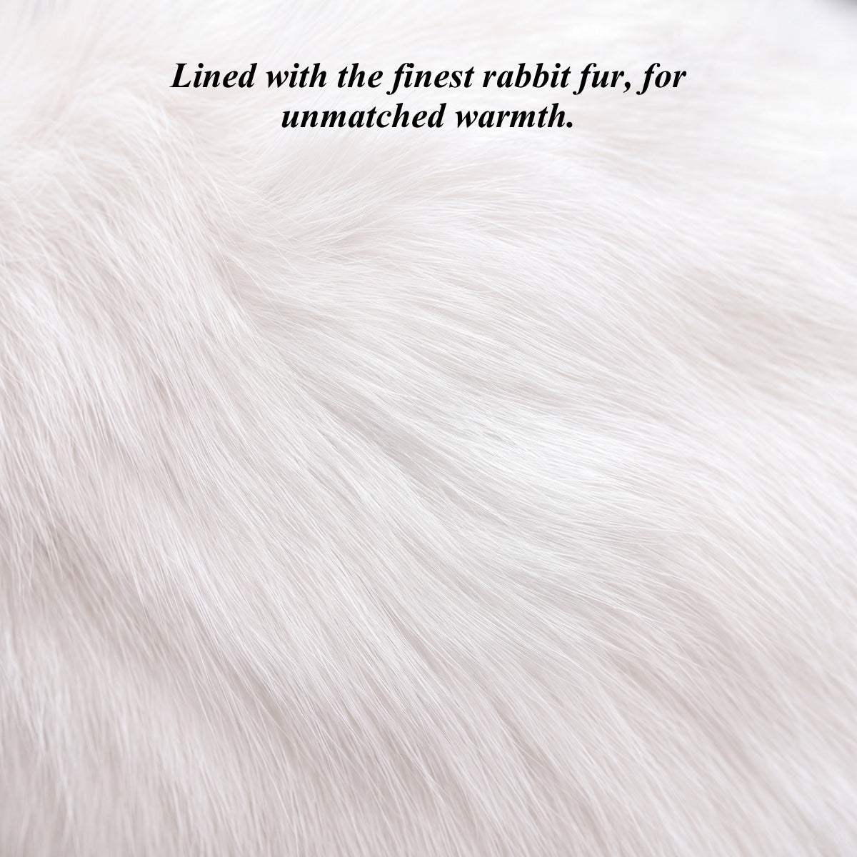 CR3302 (black) - Men’s cadet Italian rabbit fur gloves with shorter fingers