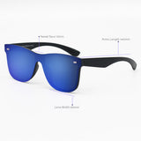 Sustainable Future - Navy Blue Square Wayfarer Sunglasses - TopFoxx - Flyclothing LLC