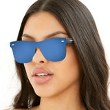 Sustainable Future - Navy Blue Square Wayfarer Sunglasses - TopFoxx - Flyclothing LLC
