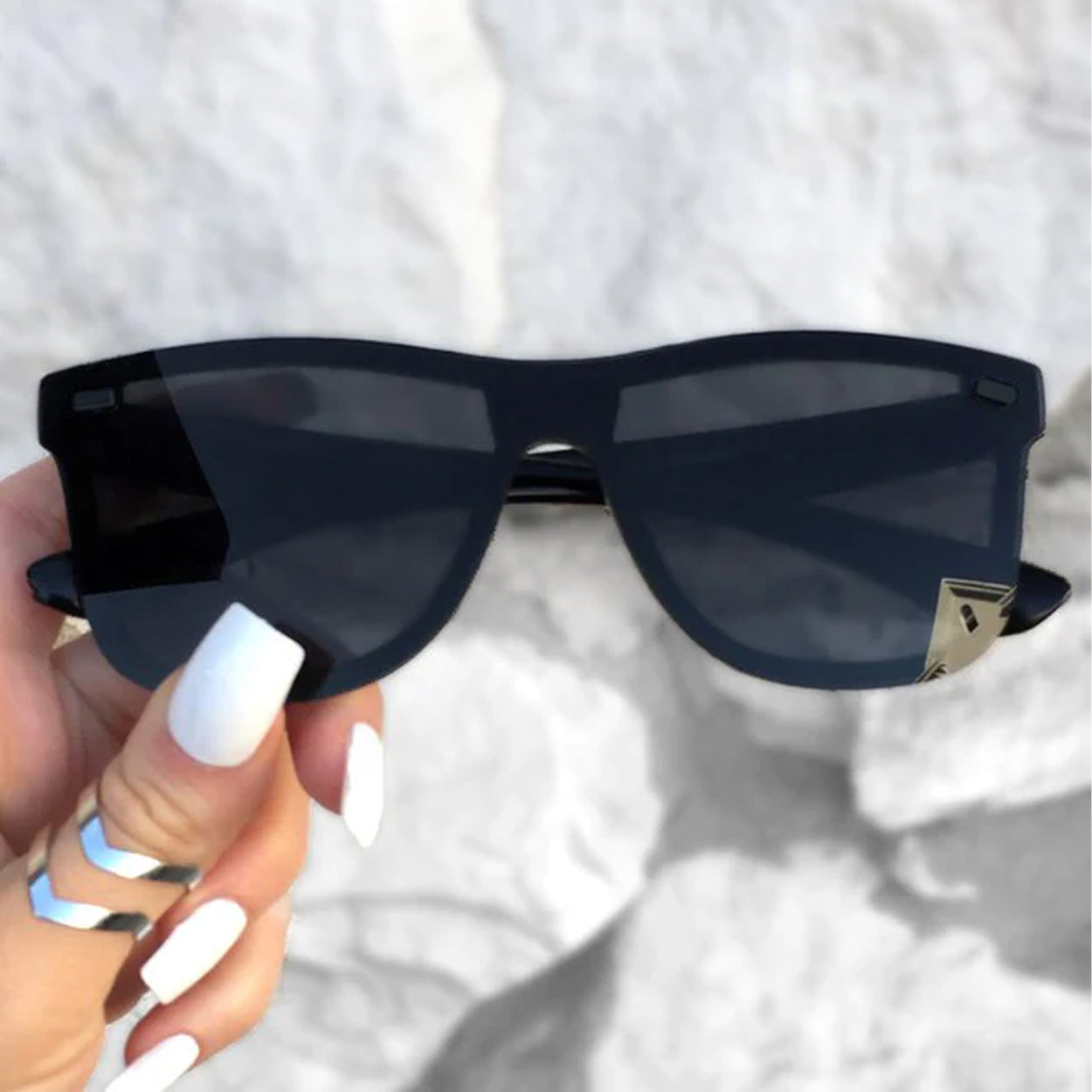 Sustainable Future - Black Square Wayfarer Sunglasses - TopFoxx - Flyclothing LLC