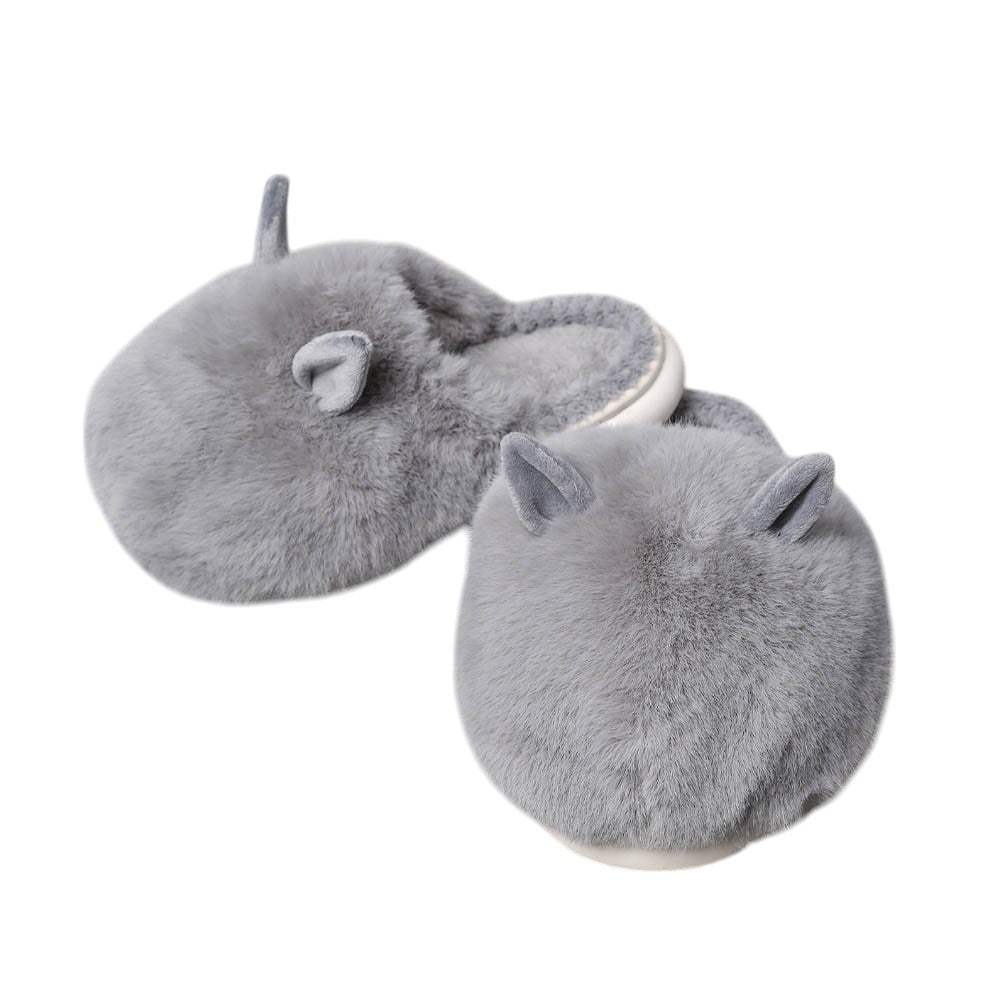 Fuzzy Faux Fur Bunny Soft Home Indoor Floor Slippers - Madeline Love - Flyclothing LLC