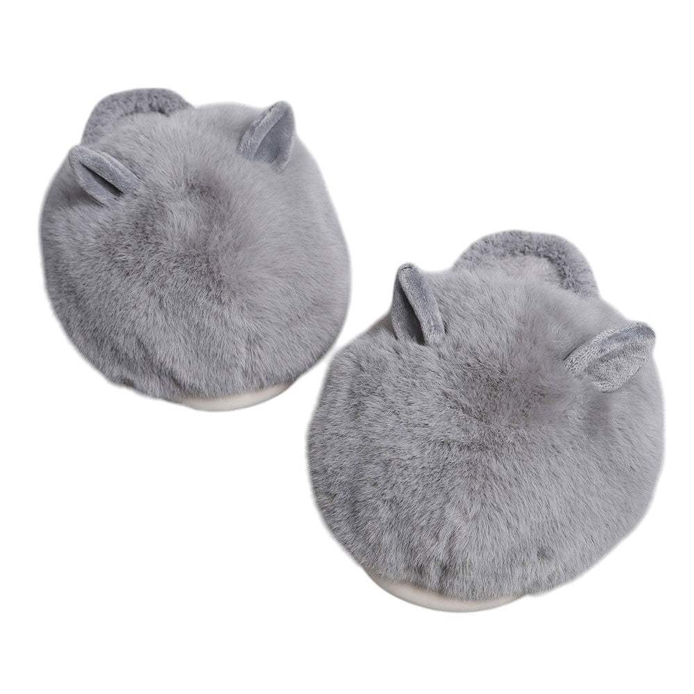 Fuzzy Faux Fur Bunny Soft Home Indoor Floor Slippers - Madeline Love - Flyclothing LLC