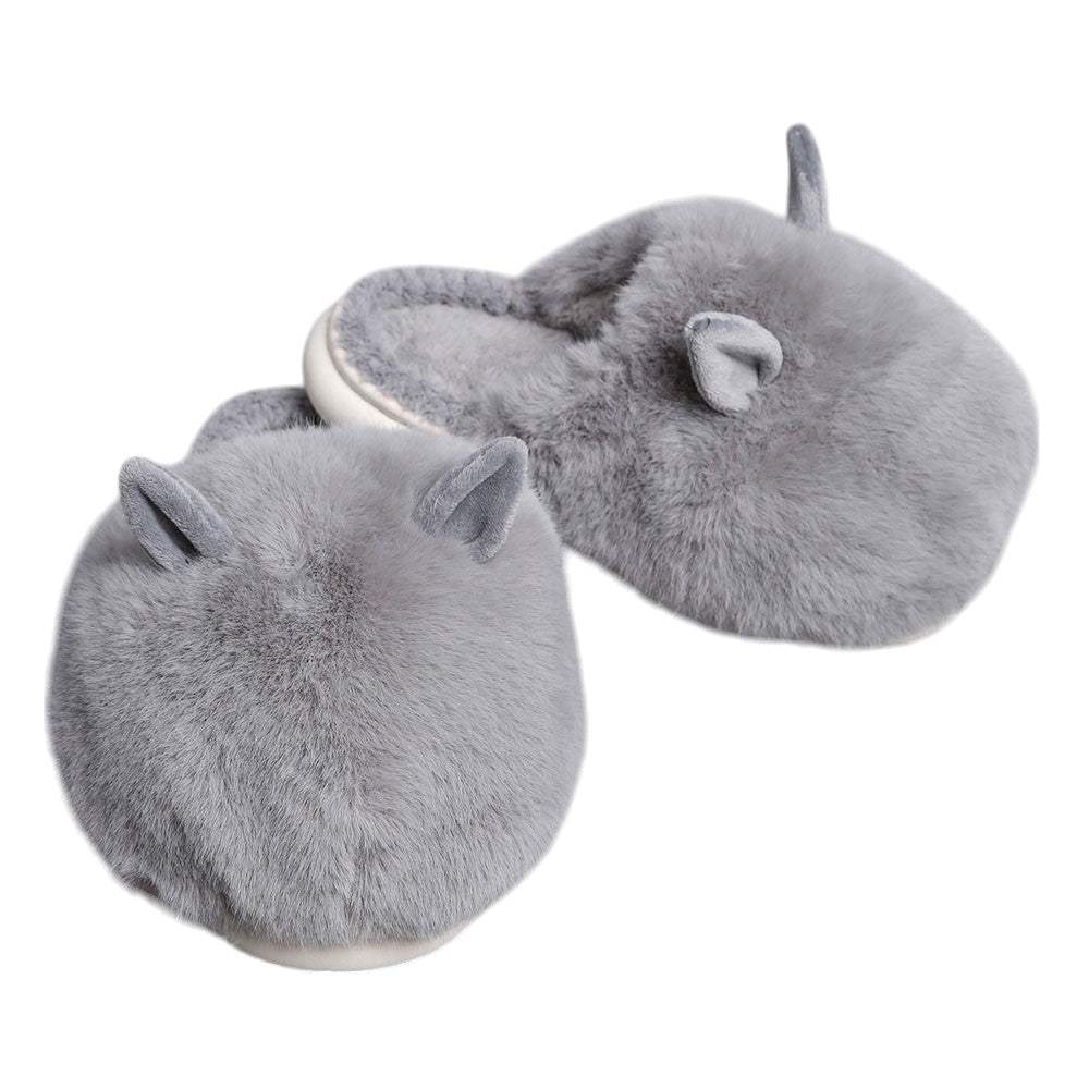 Fuzzy Faux Fur Bunny Soft Home Indoor Floor Slippers - Madeline Love - Flyclothing LLC