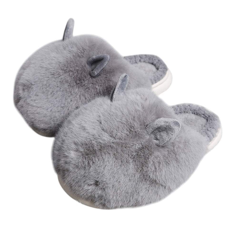 Fuzzy Faux Fur Bunny Soft Home Indoor Floor Slippers - Madeline Love - Flyclothing LLC